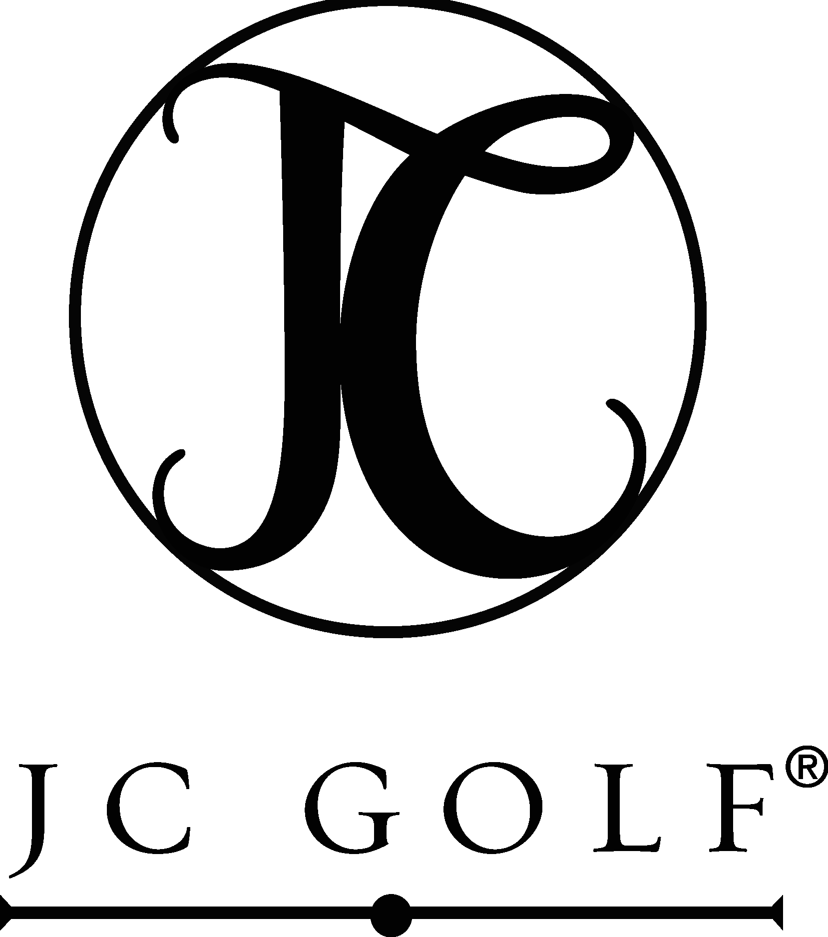 JC Golf Black Logo Vector Logo